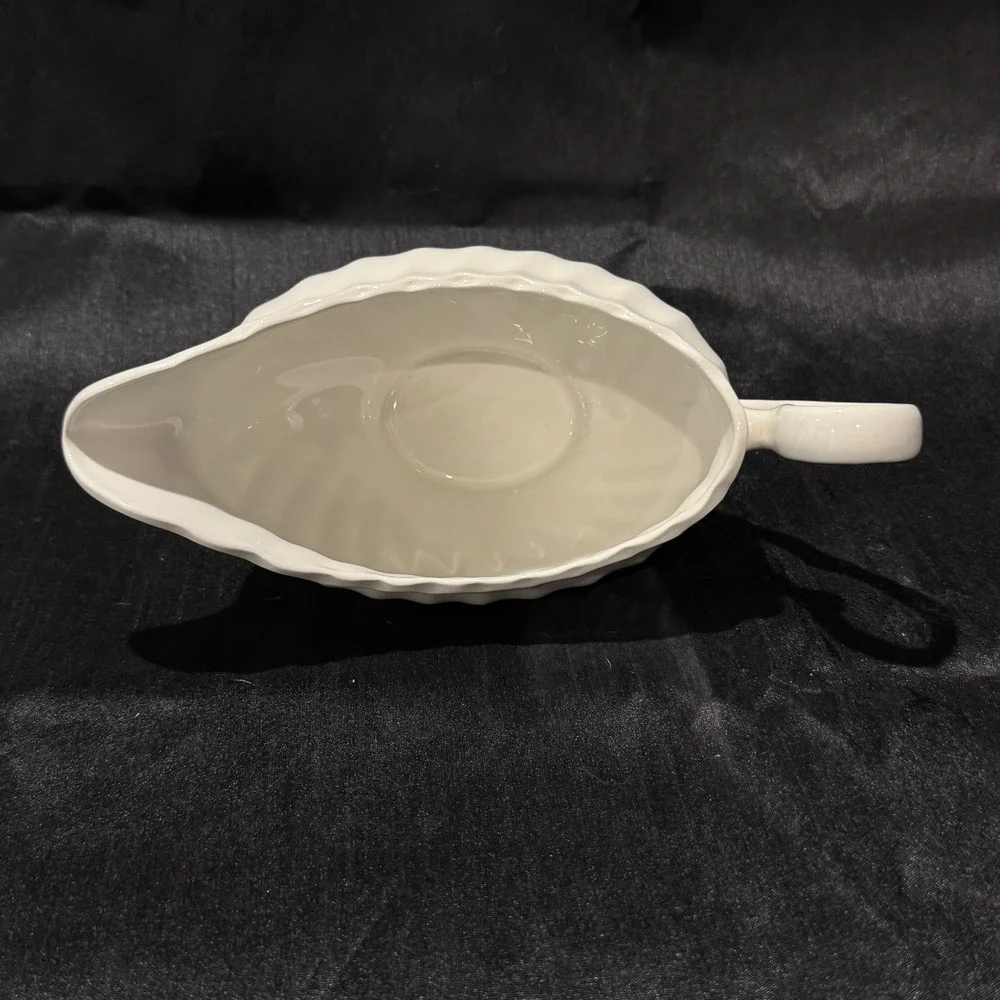 Vintage Johnson Brothers Regency Gravy Boat White Ironstone Made in England
